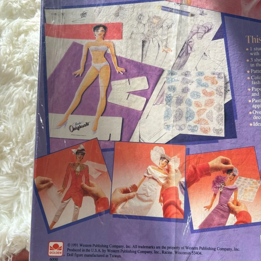 Vintage 1991 paper doll kit toy gift set bridal bride wedding new in box sealed